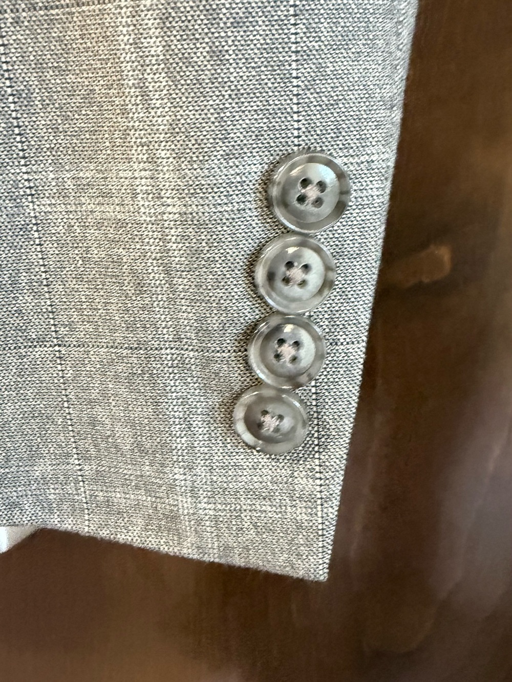 Calvin Klein Light Gray Windowpane Plaid Sport Coat - Picture 5 of 10